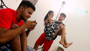 Two stepBrother have Sex with stepsister Threesom video