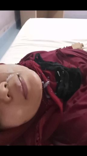 Muslim girl gets in the face