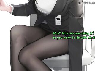 Rio from Blue Archive tests her fresh innovation on you (Feet and Pantyhose)