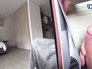 PENIS FLASH. Hotel Maid Watching Me Jack Off and showed large booty mother I'd like to fuck