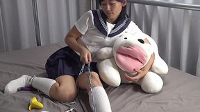 BDSM anal fuck with tiny Japanese babe in school uniform