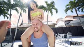 ”Vietnamese Hot Girl Facialed by the Man with the Wang”