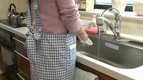 Young Japanese MILF with big tits gets fucked at home