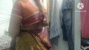 Indian desi hot Village wife removing saree in front of har boyfriend