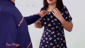 Indian Husband ripped clothes of Priya to see her sexy body and fuck tight ass hard with Hindi audio