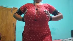 Close-up showing my big tits and masturbating with my fingers