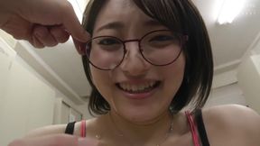 Frigid Office Bunny, Aoi, Chokes on Cock &amp; Takes Facial