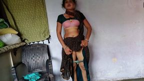 The maid mopping in wet clothes is undressing in front of the owner to get her ass kicked sexy in wet clothes