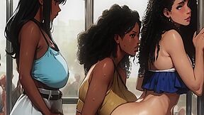 Big Titty Lesbian Hentai Milfs Drink Each Others Milky Tittys On The Bus In New Spicy Toons Hentai!