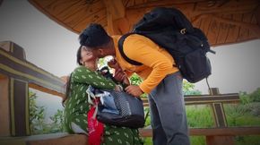 College girl &amp; Unknown Boy fast time frendship - Tourist places par, tourist bhabhi mili - hot bhabhi video outdoor forest.