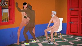 Indian Bhabhi fucked by milkman and landlord - Gangbang sex