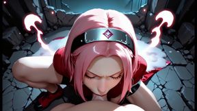 Sakura Haruno Hot Ninja Fucking Hard In Hidden Cave And On The Road To Konoha - Doggy Style Anal Intense Pleasure Loud Moans Chakra Rose E