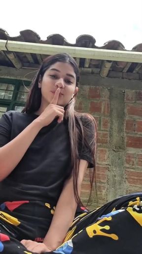 Yulieth Gomez Touches Herself in Her in-laws' Parking Lot and Shows off Her Delicious Tits