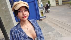 Super cute Thai teen amateur picked up in a Tuk Tuk for threesome
