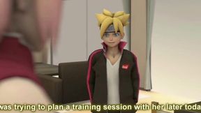 Boruto fucks Sakura while Sarada can't see - 3D Porn Cartoon