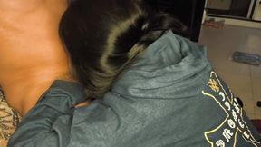 My mother-in-law loves to suck my cock all day, she comes to visit me secretly from her husband