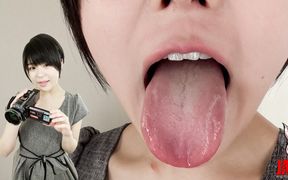 Short Hair Cutie Tsugumi Muto's One Metalic Tooth in Her Small Mouth!