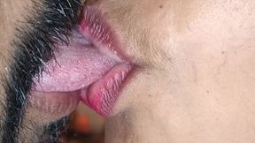 Hot and cute deep Lip kiss