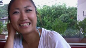 Horny Hairy Asian Cunt Rubbed with Cum