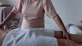 Asian Slut's Oily Massage Parlor Fuck Ends in Cum Bath